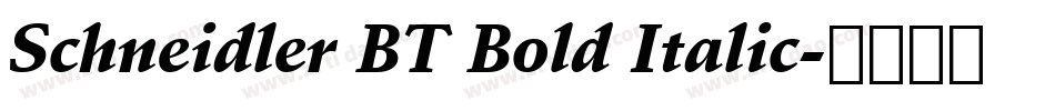 Schneidler BT Bold Italic字体转换